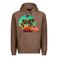 Chestnut karmann ghia sunset palm love quote Premium Hoodie - Craftify