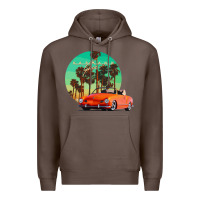 Coffee karmann ghia sunset palm love quote Premium Hoodie - Craftify