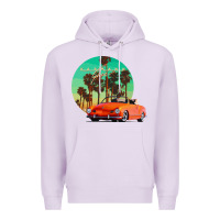Lilac karmann ghia sunset palm love quote Premium Hoodie - Craftify