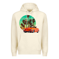 Sandshell karmann ghia sunset palm love quote Premium Hoodie - Craftify