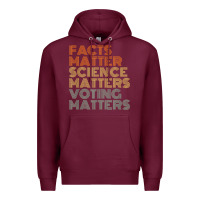 Burgundy facts matter science matters voting matters liberal democrat t shirt c Premium Hoodie - Craftify