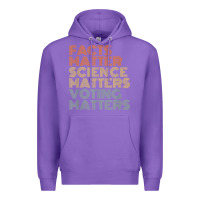 Purple facts matter science matters voting matters liberal democrat t shirt c Premium Hoodie - Craftify