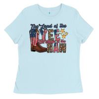 Baby Blue the land yee the home of the haw Ladies Tee - RacoonDesign