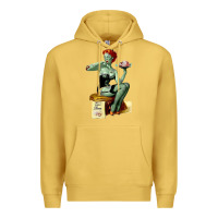 Antique Gold Zombie Pin Up Girl Halloween Premium Hoodie - Craftify