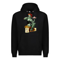 Black Zombie Pin Up Girl Halloween Premium Hoodie - Craftify
