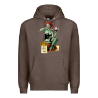 Coffee Zombie Pin Up Girl Halloween Premium Hoodie - Craftify