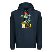 Navy Zombie Pin Up Girl Halloween Premium Hoodie - Craftify