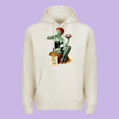 Zombie Pin Up Girl Halloween Premium Hoodie Designed By Craftify