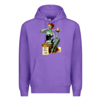 Purple Zombie Pin Up Girl Halloween Premium Hoodie - Craftify