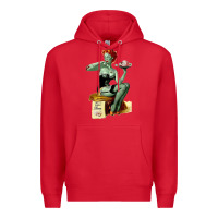 Red Zombie Pin Up Girl Halloween Premium Hoodie - Craftify