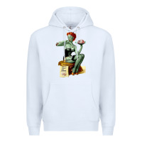 White Zombie Pin Up Girl Halloween Premium Hoodie - Craftify