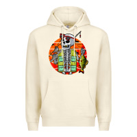 Sandshell skeleton fishing lover moon halloween costume fish Premium Hoodie - Craftify