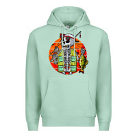 Seafoam skeleton fishing lover moon halloween costume fish Premium Hoodie - Craftify