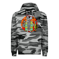 Slate Camo skeleton fishing lover moon halloween costume fish Premium Hoodie - Craftify