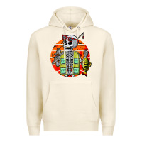 Tofu skeleton fishing lover moon halloween costume fish Premium Hoodie - Craftify