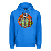 True Royal skeleton fishing lover moon halloween costume fish Premium Hoodie - Craftify