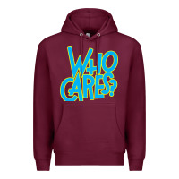 Burgundy who cares Premium Hoodie - Craftify