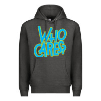 Charcoal Heather who cares Premium Hoodie - Craftify