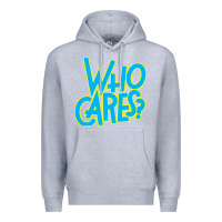 Heather Grey who cares Premium Hoodie - Craftify