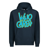Navy who cares Premium Hoodie - Craftify