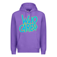 Purple who cares Premium Hoodie - Craftify