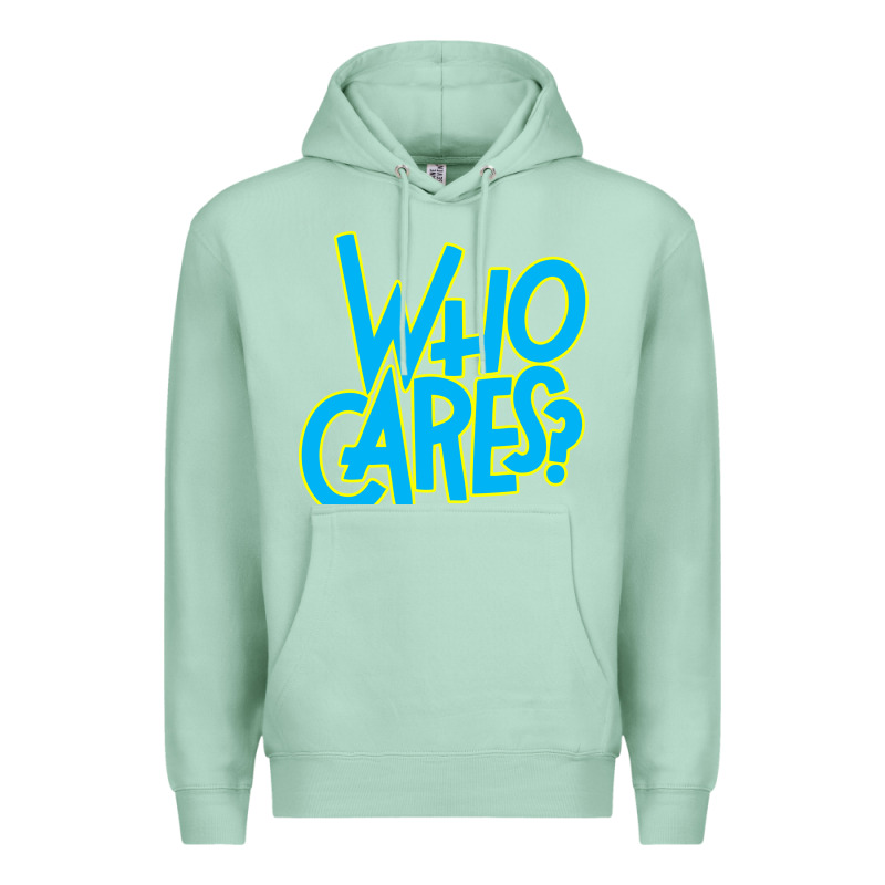 Who Cares Premium Hoodie by Craftify | Teevron