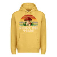 Antique Gold vintage sunset porcini mushroom hunting boletus edulis t shirt Premium Hoodie - Craftify