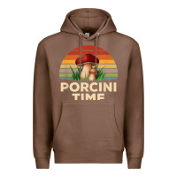 Chestnut vintage sunset porcini mushroom hunting boletus edulis t shirt Premium Hoodie - Craftify
