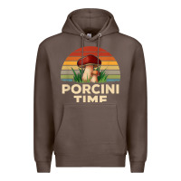 Coffee vintage sunset porcini mushroom hunting boletus edulis t shirt Premium Hoodie - Craftify