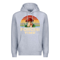 Heather Grey vintage sunset porcini mushroom hunting boletus edulis t shirt Premium Hoodie - Craftify