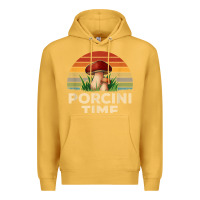 Mustard vintage sunset porcini mushroom hunting boletus edulis t shirt Premium Hoodie - Craftify