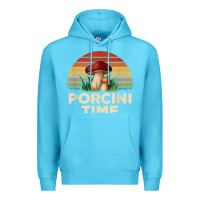 Ocean Blue vintage sunset porcini mushroom hunting boletus edulis t shirt Premium Hoodie - Craftify