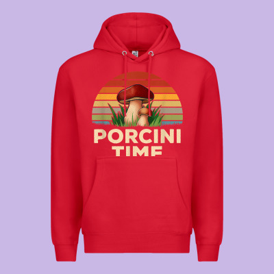 Vintage Sunset Porcini Mushroom Hunting Boletus Edulis T Shirt Premium Hoodie Designed By Craftify