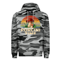 Slate Camo vintage sunset porcini mushroom hunting boletus edulis t shirt Premium Hoodie - Craftify