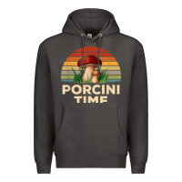 Smoke vintage sunset porcini mushroom hunting boletus edulis t shirt Premium Hoodie - Craftify