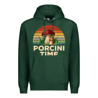 Sports Green vintage sunset porcini mushroom hunting boletus edulis t shirt Premium Hoodie - Craftify