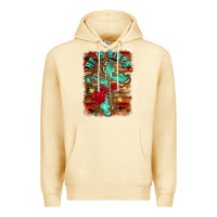 Pina Colada he is risen cross with roses background Premium Hoodie - BarkalooDesign