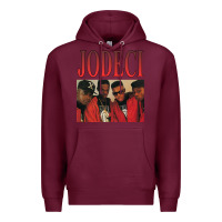 Burgundy JODECI 90S RB FUNK THROWBACK Premium Hoodie - Craftify