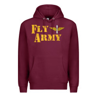 Burgundy Vintage Fly Army Military Pilot Army Aviation Branch Premium Hoodie - Craftify
