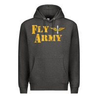 Charcoal Heather Vintage Fly Army Military Pilot Army Aviation Branch Premium Hoodie - Craftify
