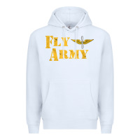 White Vintage Fly Army Military Pilot Army Aviation Branch Premium Hoodie - Craftify