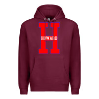 Burgundy howard letter Premium Hoodie - Craftify