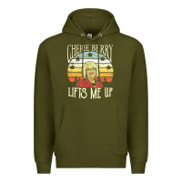 Army Green cherie berry lifts me up Premium Hoodie - Craftify