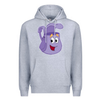 Heather Grey dora the backpack   1 Premium Hoodie - Craftify
