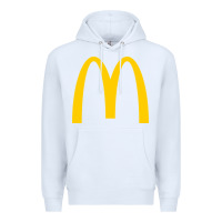 White mcd onald's golden arches Premium Hoodie - Craftify
