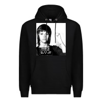 Black Jane Fonda Mugshot GIFT Premium Hoodie - Craftify