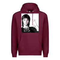Burgundy Jane Fonda Mugshot GIFT Premium Hoodie - Craftify