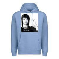 Colony Blue Jane Fonda Mugshot GIFT Premium Hoodie - Craftify