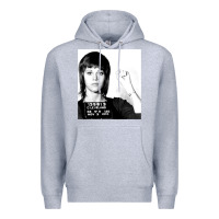 Heather Grey Jane Fonda Mugshot GIFT Premium Hoodie - Craftify