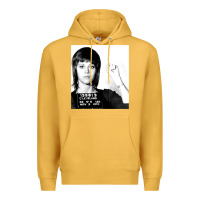 Mustard Jane Fonda Mugshot GIFT Premium Hoodie - Craftify